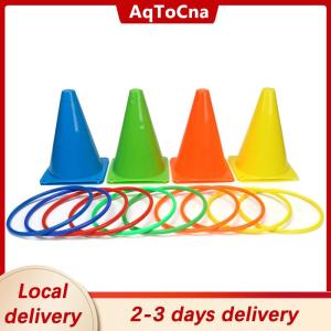 [COD] AqToCna Ship within 24 hours Party Games Ring Toss Game Carnival Combo Set Soft Plastic Cones Ring Toss Games Throwing Game Toy For Kid Adult