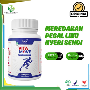 Hollis Vitamove Obat Herbal Saraf Kejepit Rematik Peradangan Sendi 30 Kapsul BPOM Original