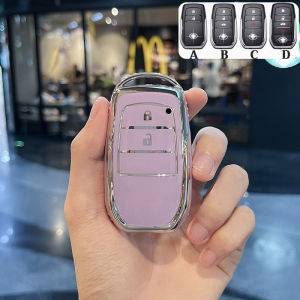 toyota car remote key case for innova revo rocoo fortuner keychain toyota leather car key cover toyota beautiful key casing