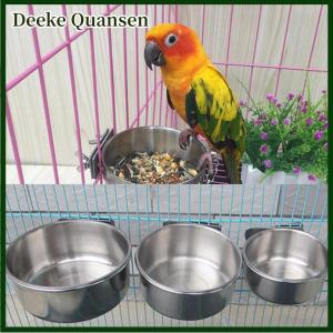 Deeke Bát treo cho thú cưng Bát lồng đựng thức ăn cho chim và mèo bằng thép không gỉ