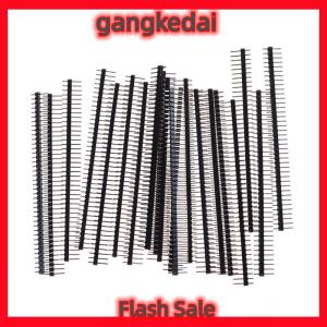 Gangke 20Pcs 40Pin 2.54mm Single Row Straight Male Pin Header Connector Strip