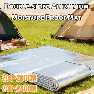 Double-sided Aluminium Moisture Proof Mat Outdoor Moisture Picnic Mat Camping Hiking Beach Mat