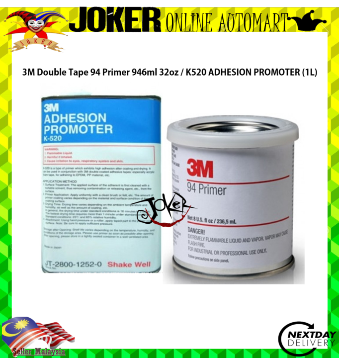 3M Double Tape 94 Primer 946ml 32oz / K520 ADHESION PROMOTER (1L) Lazada