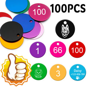 100PCS Dog Tag Blank Label Cat Metal ID Pendant Fashionable And Personalized Collar Charm Accessory Keychain Hanging Pendant2026