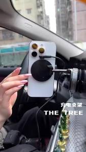2025 New Wireless charging Car Phone Holder Suction Cup Vacuum Magnetic Phone Hholder 360 °   rotatable and foldable Phone Holder