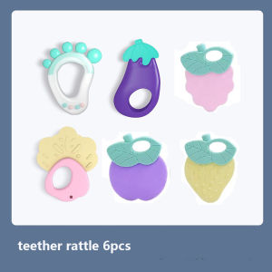 teether 9pcs set+storage box 6-12 months Newborn children grasp and bite rattle toys