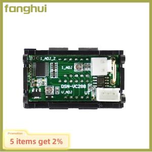 fanghui ดีซี0-100โวลต์มิเตอร์ดิจิตอล10A แอมป์มิเตอร์จอแสดงผลแบบคู่แผงมิเตอร์มิเตอร์วัดแรงดันไฟฟ้าในปัจจุบันแอมป์โวลต์มาตรวัด0.28 สีแดงสีฟ้า LED