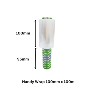 M-ONE Handy Wrap Clear / Black 100mm x 100m x 1"core (Stretch Film / Wrapping Film / Baby Roll)