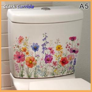 [Clark Carrida] Khác Nhau Màu Xanh Lá Cây Cây Hoa Tường Nhãn Dán Phòng Tắm Nhà Vệ Sinh Trang Trí Nội Thất Decals Phòng Khách Tủ Trang Trí Nội Thất Tự Dính Bức Tranh Tường