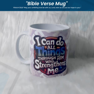 SAFYRE - Bible Verse Mug | Christian Inspirational Coffee Cup | Scripture Gift