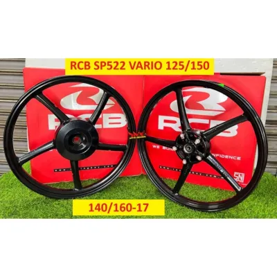RCB SP522 SPORT RIM 140 / 160 X 17 VARIO150 VARIO125 WITH BEARING HITAM GOLD MATTE BLACK 185 /215 X 14
