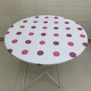 Plastic Round Table Set Of Household Folding Cloth Covers Waterproof And Oil Proof Hot Glass Turntable Elastic Sleeve Cap