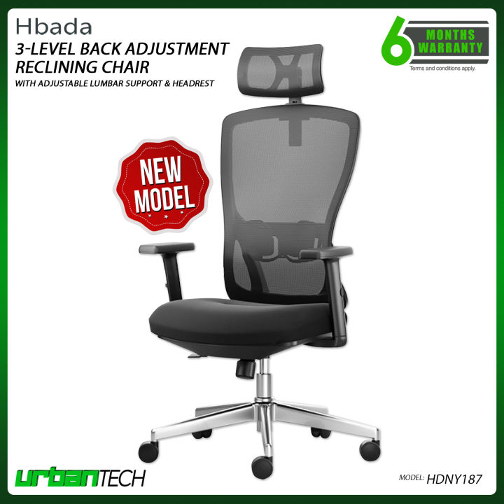 HBADA 3-Level Back Adjustment Reclining Chair with Adjustable