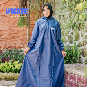 Jas Hujan Gamis Tebal Wanita Muslimah / Jas Hujan Jumbo Wanita Dewasa Original WD Fashion Waterproof
