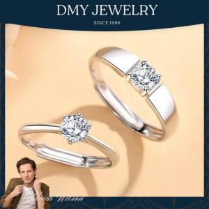 DMY Jewelry Silver 925 Original 1 Set/Cincin Lelaki/Wedding Couple Rings Gift for Girlfriend
