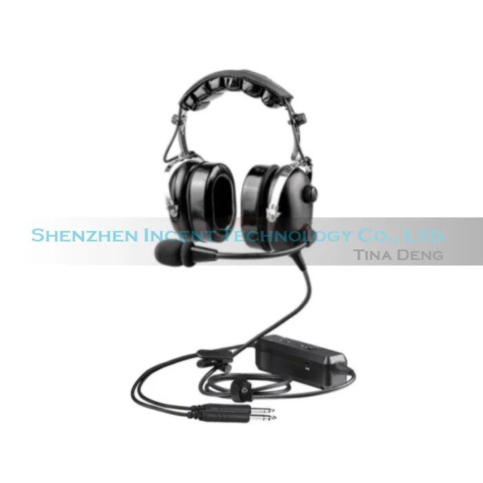 VOIONAIR Black Pilot Headset ANR Aviation Headset (Active Noise