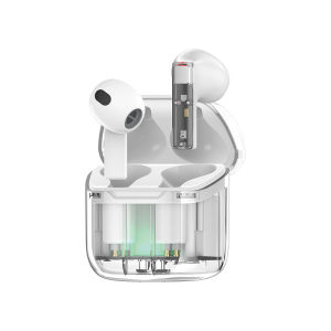 SENDEM Bluetooth TWS Wireless Headphones Earphone Compatible V5.3 Waterproof Headset with Mic Transparent Casing Earbuds