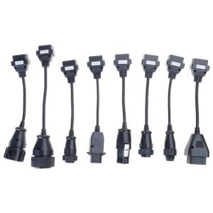 8Pcs Professional Truck Diagnostic Cable Adapter Converter ABS Construction For Commercial Vehicle Computer Interfaces
