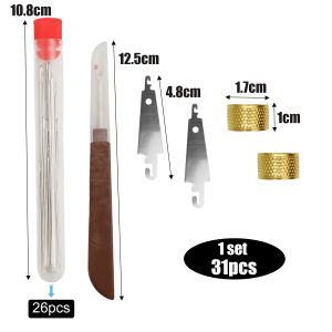 120 cái Kim Khâu Bộ Mắt Lớn Kim với kim piercer thêu Cross Stitch Hướng dẫn sử dụng khâu vá chủ đề DIY Tự threading Pin