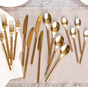 Dinnerware Cutleries Bamboo16-Piece Cutlery Set Spoon Fork Teaspoon Knife
