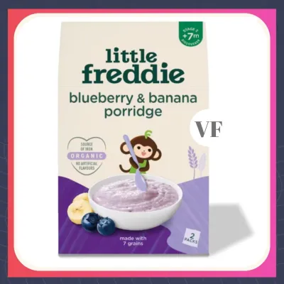 Little Freddie Organic Baby Porridge Baby Rice 6m+ / 7 Grain With Blueberry+Banana Porridge 160g
