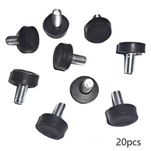 20pcs Adjustable Furniture Feet M8 Screws Leveling Leg Extension Anti-Slip For Shelf Table Chair