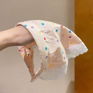 Bando Renda Segitiga Hair Scarf Bandana Aksesoris Rambut Lace Bow Floral Triangle Headband BNBO