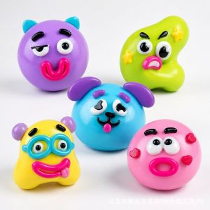 Cute Dog Face Swap Expression Squishy Toy  Slow Rising Squeeze Toy & Stress Relief Fidget for Anxiety