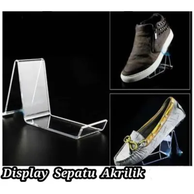 Mika Display Sepatu Akrilik Sepatu Display Mika Stand Sepatu mika acrylic display sepatu mika tatakan sepatu