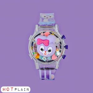 Jam Tangan Anak Rubber Boneka Putar Karakter dengan Musik & Lampu HRTT SAN AN