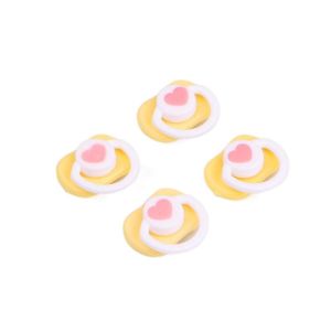 PERNEAKY 4Pcs Thu nhỏ Núm vú giả búp bê mini Mô hình núm vú giả Nhựa Núm vú giả búp bê BJD Đáng yêu Hồng/Xanh dương Phụ kiện núm vú giả búp bê Nhà búp bê