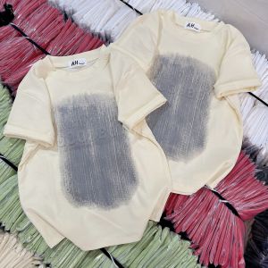 Áo thun nữ dáng ôm tay ngắn chữ dập nổi loang màu ( mã GOOD BOY )