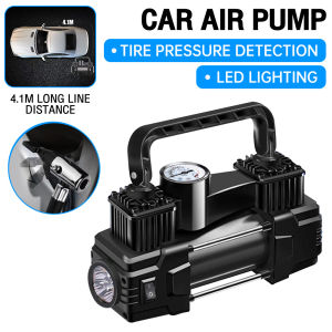 Portable Air Pump 12V for Car/Motorcycle/Bike/Ball/Inflatable Boat LED + Tipid Sa Gas + Safety
