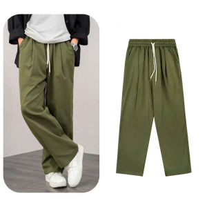 Quần Vải Kaki Dù Xếp Ly Ống Rộng Quần Dài From Rộng Dáng Suông Chất Liệu Mềm Mại Thoáng Mát