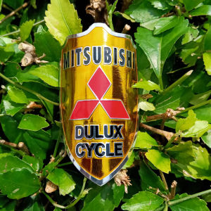 Emblem Sepeda Mitsubishi Dulux Cycle Vintage Stainless