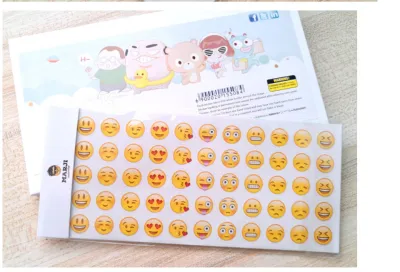 Cute Emoji Sticker (12 Sheets) Handbook Diary Stationery Decorative Emoticon Sticker Pelekat Emotikon Comel Hiasan Alat Tulis