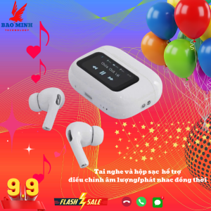 Tai Nghe Bluetooth Pro ANC A9 Công Nghệ Mới Màn Hình Led Sang Trọng