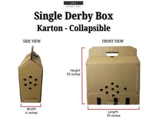 Single Derby Box COLLAPSIBLE / Carrier Cage / Travel Box READ DESCRIPTION
