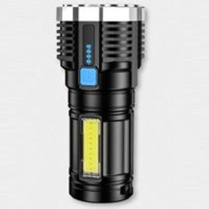 juscomart ไฟฉายพกพาสำหรับใช้ในงานเฉพาะที่ แบบสี่ตาและเน้นแสงสูง