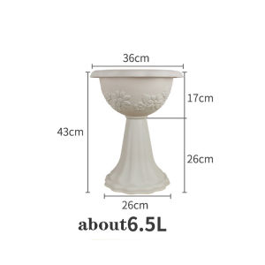 Relief Hemispheric Flower Pot Large Diameter Plastic Roman Pot Balcony Flower Pot Outdoor Planting Flower Pot