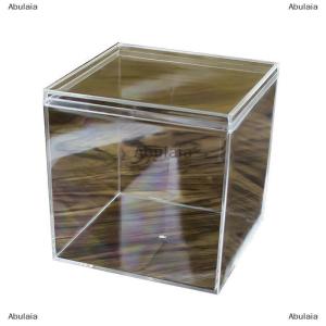 [COD] Abulaia Square High Transparent Plastic Box Betta Breeding Box Mini Candy Slime Mud Packaging Box