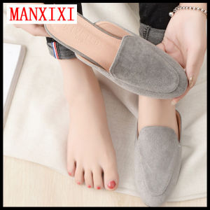 Dép Bệt Phiên Bản Hàn Quốc Thương Hiệu MANXIXI Dép Sục Giày Lười Đơn Phong Cách Cổ Điển Cỡ Lớn Dành Cho Nữ (Cỡ 32-44)