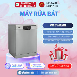 Máy rửa bát bán âm Kaff KF-A45UVTFT dung tích 15 bộ châu âu khử khuẩn uv sấy tăng cường