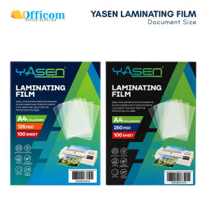 YASEN Laminating Film A4 Short Long Document Size (80/100/125/250 Microns) 100 Sheets Glossy Laminating Pouch for Documents Photos Cards