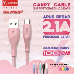 Kabel Data CANDY CP5001 | Quick Charging - Type C ( Brand: COPPERINDO )