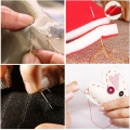 เข็มเย็บด้วยมือแบบ DIY เข็มเย็บผ้ารูขนาดใหญ่25ชิ้น5ขนาดสแตนเลสเข็มรูขนาดใหญ่พร้อมท่อจัดเก็บที่ใส. 