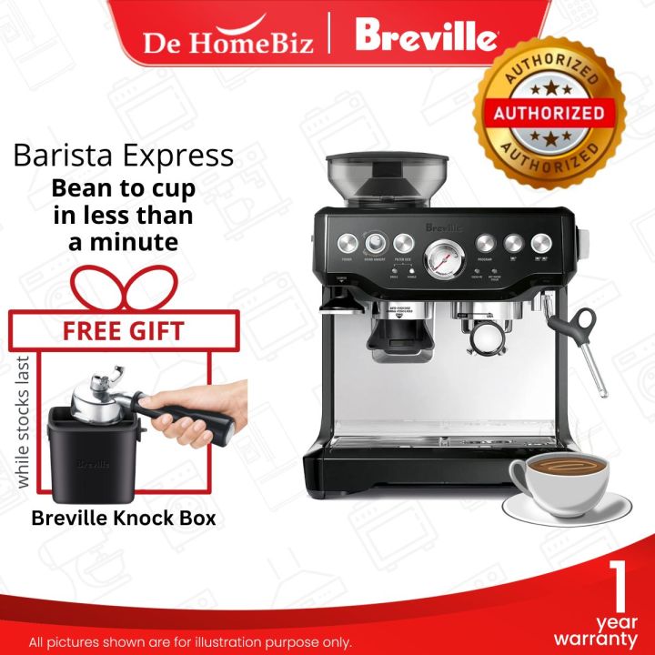 BREVILLE BES870SLQ Barista Express Espresso Coffee Machine for Home Cafe Black Salted Liquorice BES870 Coffee Maker Mesin Kopi Lazada