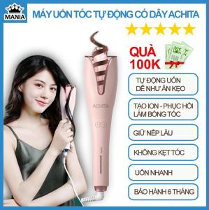 Máy uốn tóc xoăn tự động ACHITA A11 có dây phủ ceramic giúp tóc bóng mượt không khô xơ lõi gốm an toàn cho tóc máy làm tóc bảo hành 6 tháng - Shop MANIA
