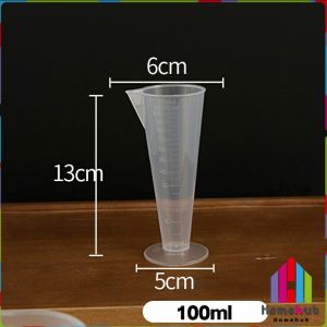 Homehub Clear Plastic Measuring Cup Pitcher Liquid Measure Jug Cup Container 100ML