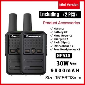 🔥SG Stock🔥Walkie talkie Motorola Mini Small GP518 Upgraded Version 30W High Power 9800mAH 5km Hotel Restaurant